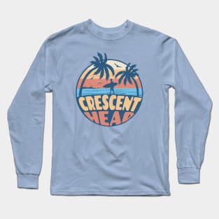 Vintage Surfing Crescent Head, Australia // Retro Summer Vibes // Grunge Surfer Sunset Long Sleeve T-Shirt